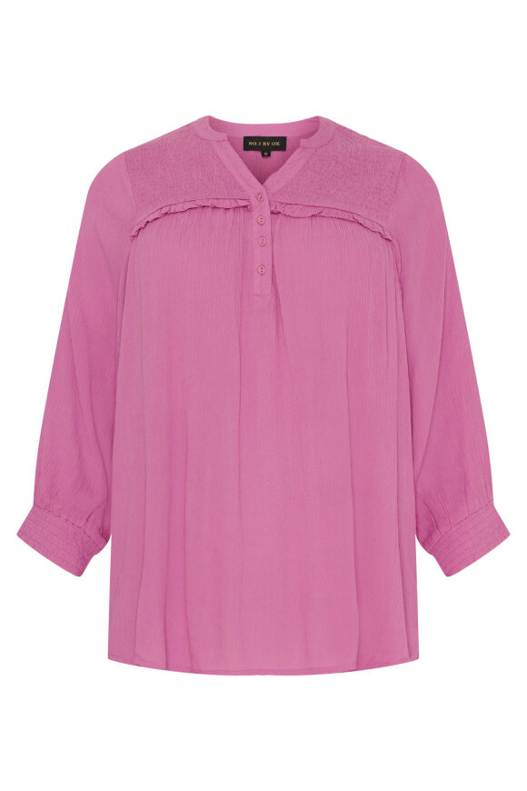 No.1 by OX - Bluse - Løs m Smock - Spring Crocus Pink