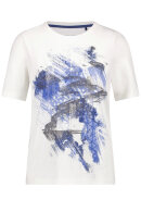 Gerry Weber - T-shirt m Abstrakt Print - Off White & Blue