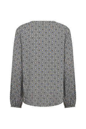 SoyaConcept - SC-Pan 2 - Langærmet Print Bluse - Lyseblå