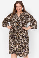 Wasabiconcept - WA-Vanja 2 Dress - Leoprint Kjole - Desert Brown 