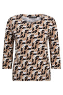 Betty Barclay - Grafisk Print T-shirt - Beige & Black