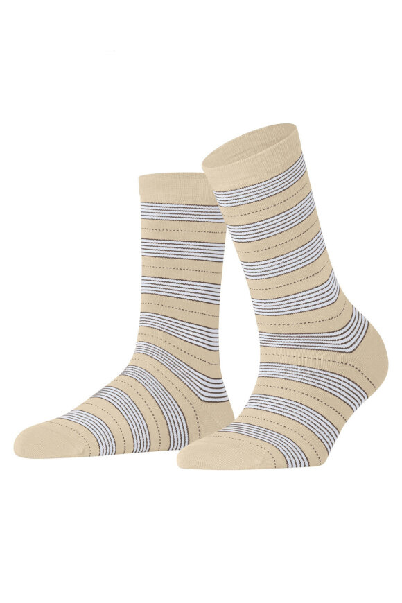 Falke - Stripe Uniform - Ankelsok - Sand