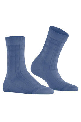 Falke - Madras Women Socks - Mønstret Ankelsok - Blå