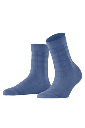 Falke - Madras Women Socks - Mønstret Ankelsok - Blå