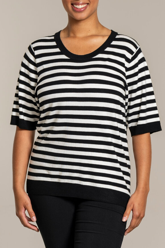 Sandgaard - Helsinki T-shirt - Strik - Sort Stribe